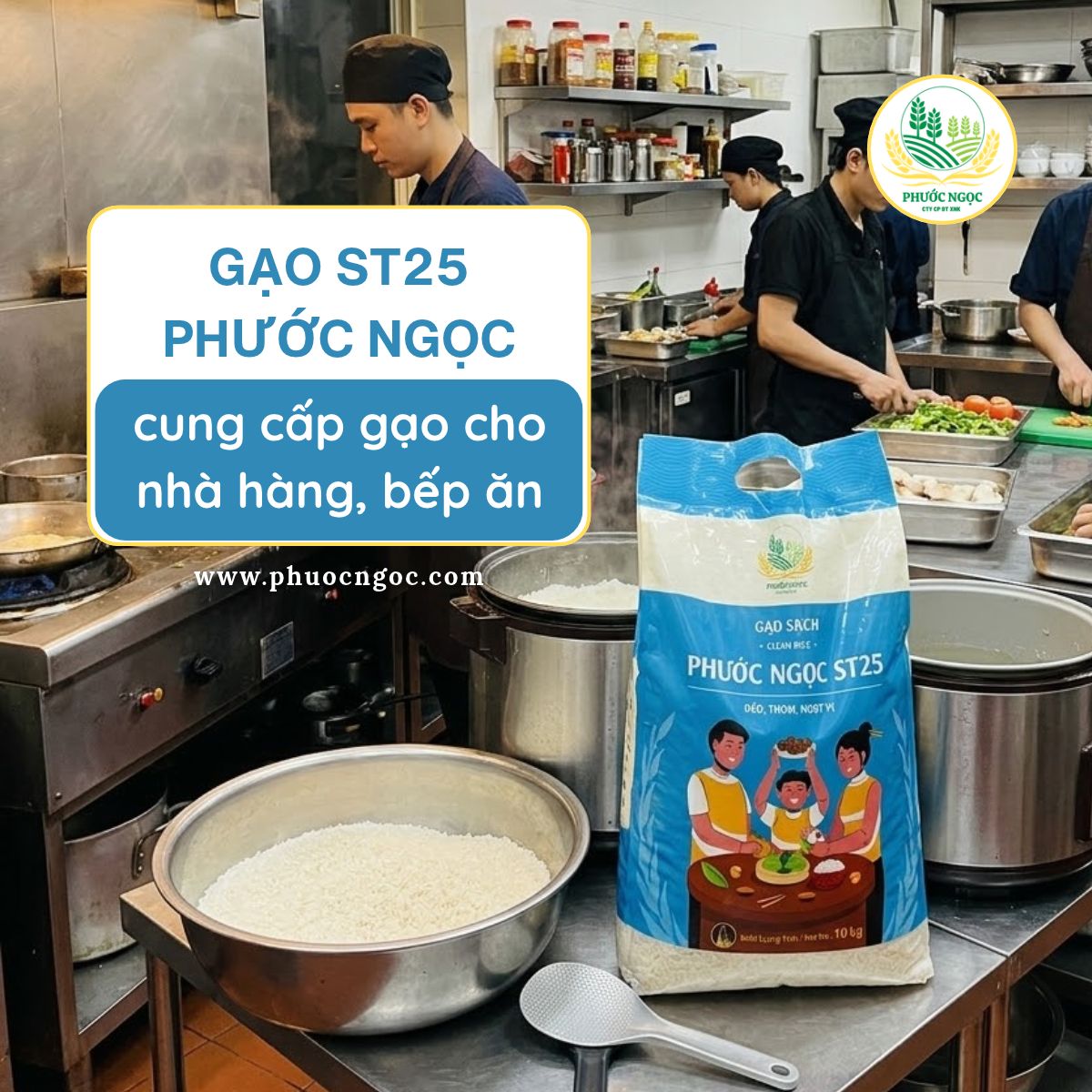 cung cấp gạo st25 cho nhà hàng bếp ăn