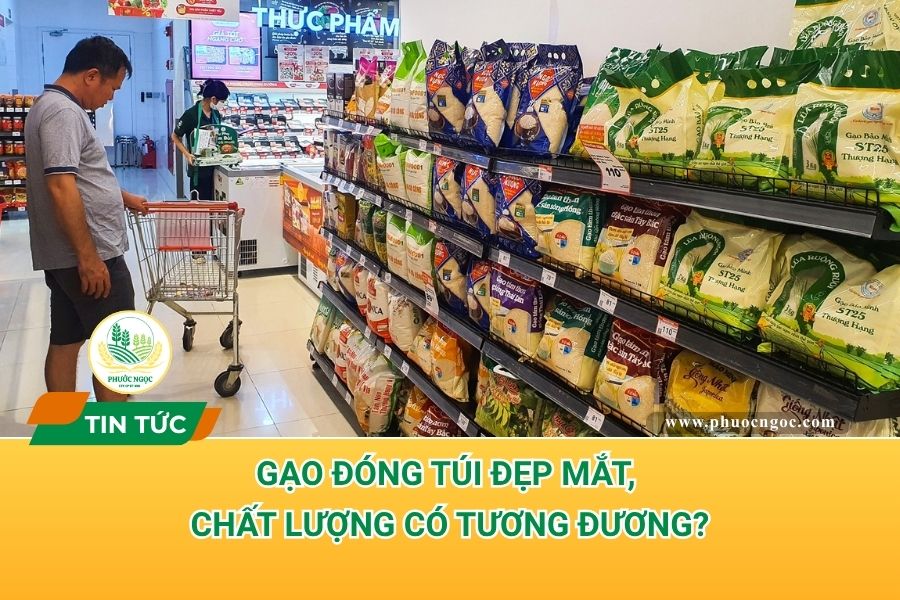 Gạo đóng túi đẹp mắt, chất lượng có tương đương?