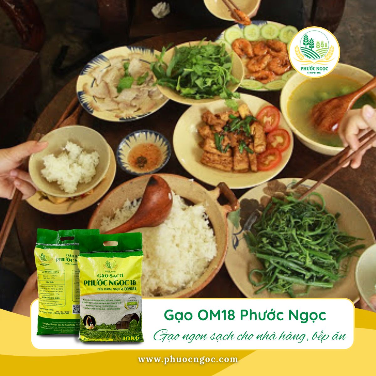 Cung cấp gạo om18 nhà hàng bếp ăn