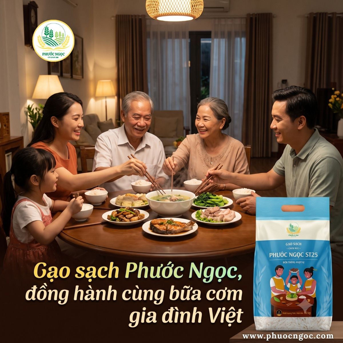 Phước Ngọc: Đồng hành cùng giá trị gạo Việt từ cánh đồng đến bàn ăn